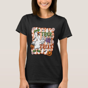 Trick or Treat Silly-Goose Halloween Spooky Season T-Shirt
