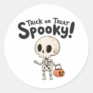 Trick or Treat! - Skeleton 2 Classic Round Sticker
