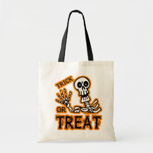 TRICK OR TREAT SKELETON TOTE BAG