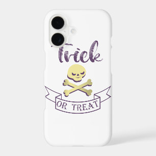 Trick or treat skull crossbones Halloween ribbon