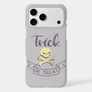 Trick or treat skull crossbones Halloween ribbon