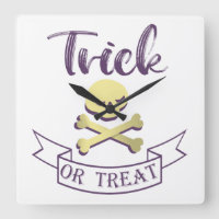 Trick or treat skull crossbones Halloween ribbon