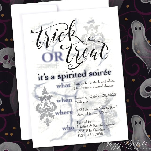 Trick or Treat Soirée Customisable Invitation (Creator Uploaded)