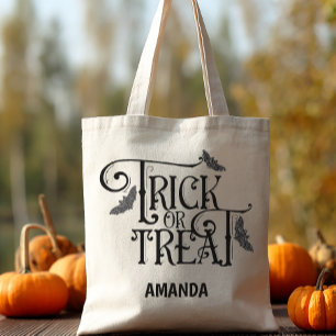 Trick or Treat Sparkly Halloween Tote Bag