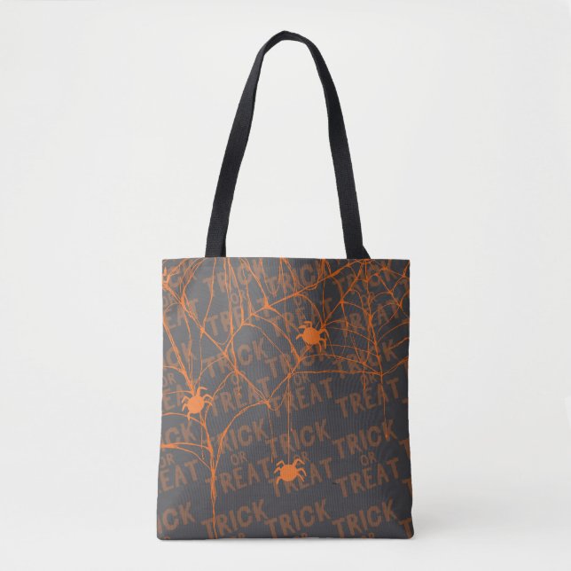 Trick or Treat Spider Black Tote (Front)