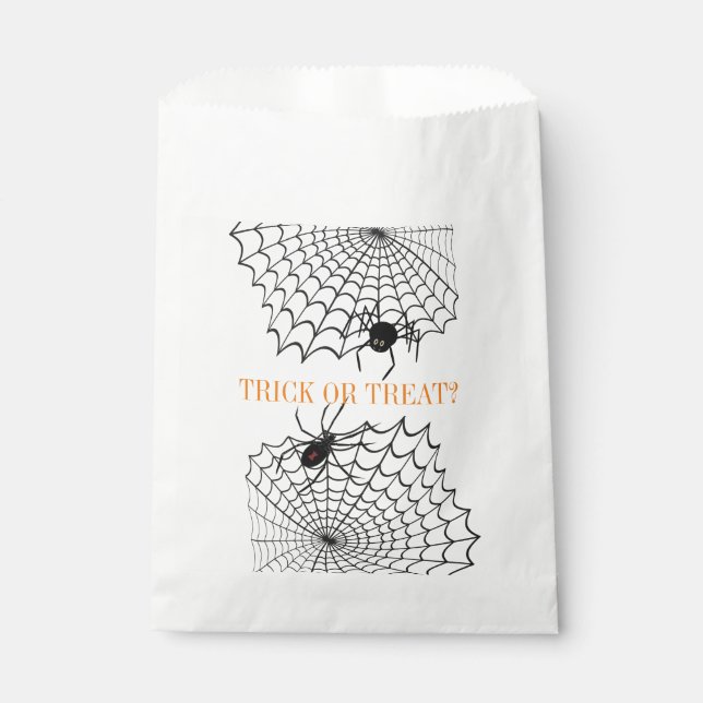 Trick or Treat Spiders ID214 Favour Bag (Front)