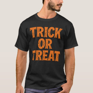 Trick Or Treat Spooky Cracked Font Halloween T-Shirt