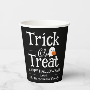 Trick or Treat Spooky Halloween family Paper Cups