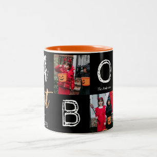 Trick or Treat Spooky Halloween Family Photo Two-Tone Coffee Mug