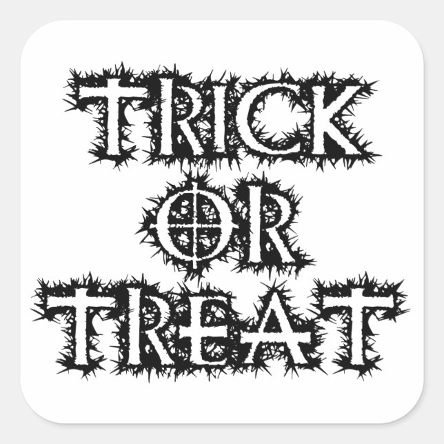 Trick or Treat Square Sticker (Front)