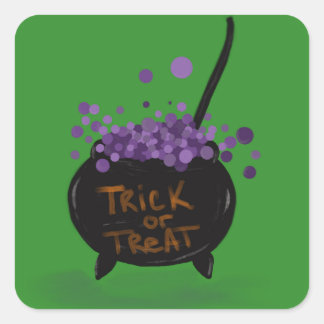 Trick or Treat Square Sticker