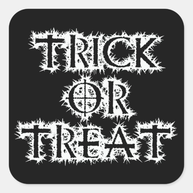 Trick or Treat Square Sticker (Front)