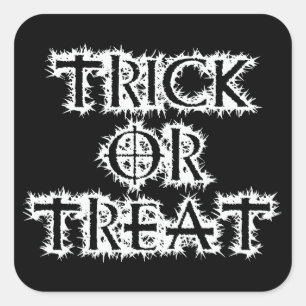 Trick or Treat Square Sticker