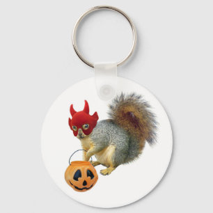 Trick or Treat Squirrel Key Ring