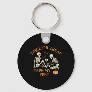 Trick Or Treat Tape Feet Athletic Trainer Key Ring