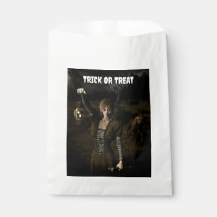 Trick or Treat. Thin female carrying lamp Favour Bag