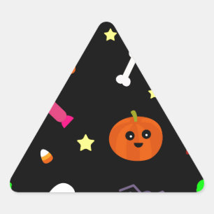 trick or treat triangle sticker