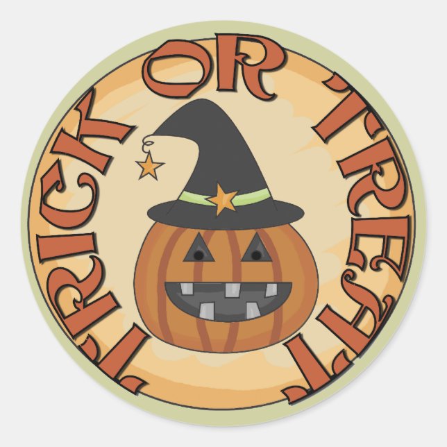 Trick or Treat Tshirts and Gifts Classic Round Sticker (Front)