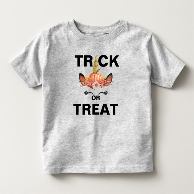 Trick or Treat Unicorn Toddler Fine Jersey T-Shirt (Front)
