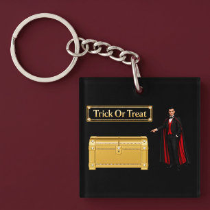 Trick Or Treat Vampire Halloween Key Ring
