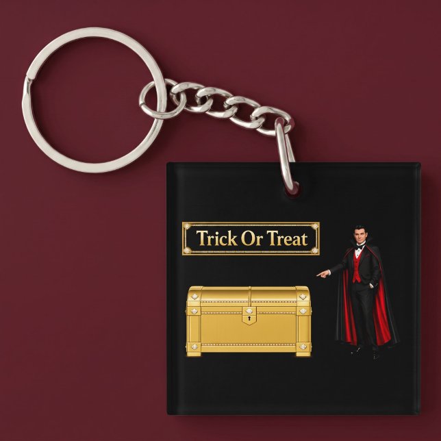 Trick Or Treat Vampire Halloween Key Ring (Creator Uploaded)