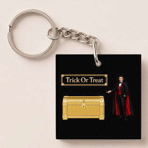 Trick Or Treat Vampire Halloween Key Ring