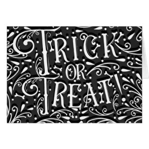 Trick or Treat Vintage Chalk Bones Halloween Party