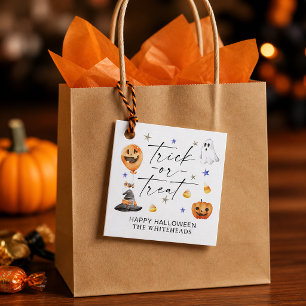 Trick or Treat Watercolor Halloween Favour Tags