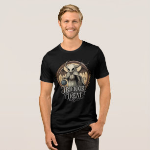 Trick or Treat Winged Demon Design Tri-Blend Shirt