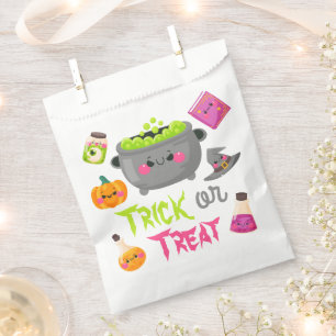 Trick or Treat Witch Cauldron Halloween Favour Bag