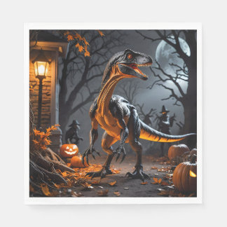 Trick Or Treat With A Velociraptor Napkin
