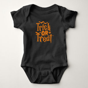 Trick or Treat with Bats and Spiders Baby Bodysuit