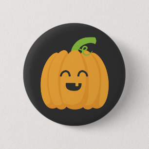 Trick or Treat with Cute Pumpkin for Halloween 6 Cm Round Badge