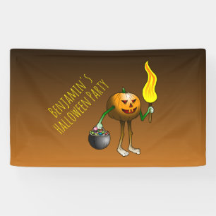 Trick or treat with Jack O'lantern Banner