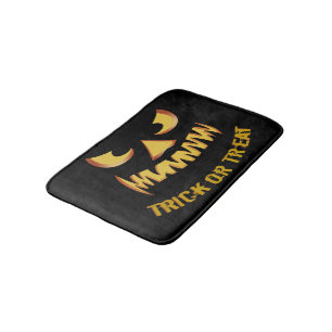 Trick or Treat with Pumpkin Face Bath Mat