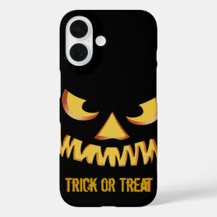 Trick or Treat with Pumpkin Face iPhone 16 Case
