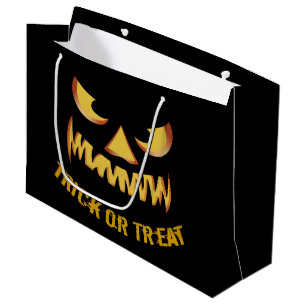 Trick or Treat with Pumpkin Face Large Gift Bag