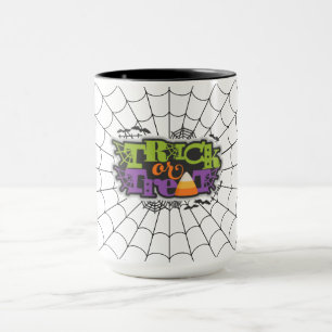 Trick or Treat with Spider Web Mug
