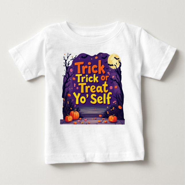 Trick or Treat Yo’ Self  Baby T-Shirt (Front)