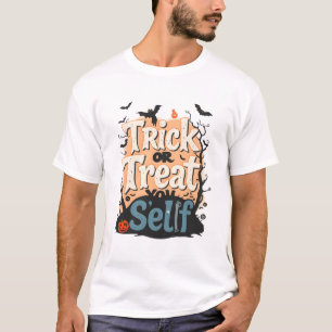 "Trick or Treat Yo' Self" Halloween Quote T-Shirt