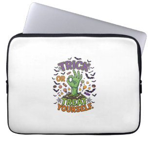 Trick Or Treat Yourself Zombie Hand Halloween Cand Laptop Sleeve