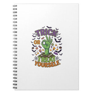 Trick Or Treat Yourself Zombie Hand Halloween Cand Notebook