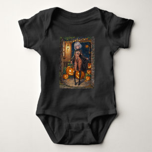 Trick or Treater, Brave Halloween Costume Girl Baby Bodysuit