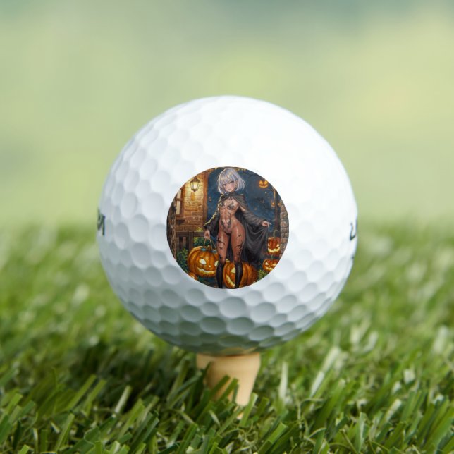 Trick or Treater, Brave Halloween Costume Girl Golf Balls (Insitu Tee)