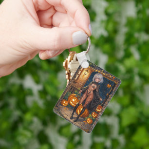 Trick or Treater, Brave Halloween Costume Girl Key Ring