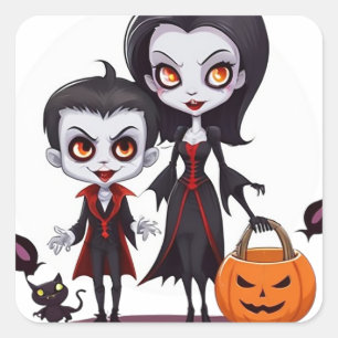 Trick or Treaters Square Sticker