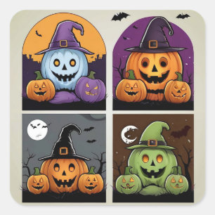 Trick or Treaters Square Sticker