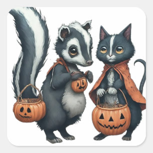Trick or Treaters Square Sticker