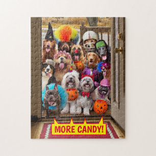 Trick-or-Treating Dogs Jigsaw Puzzle