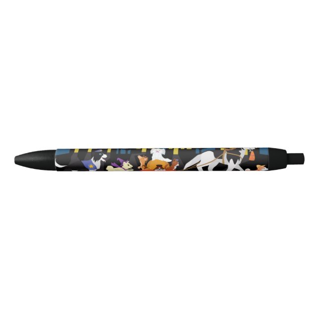 Trick or Treating Pets Black Ink Pen (Front)